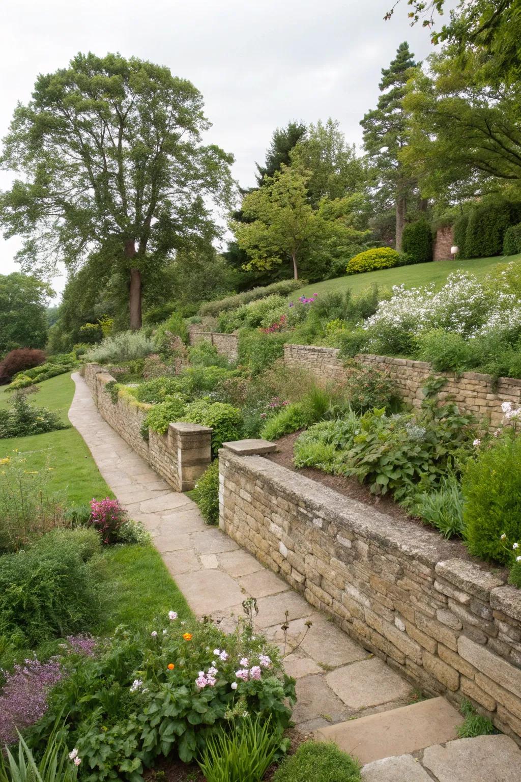 Retaining walls can also be privacy screens.