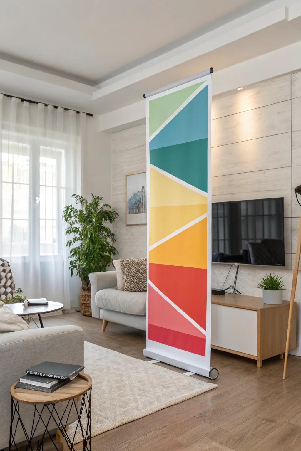 To make a bold statement in your décor, use blocks of color.