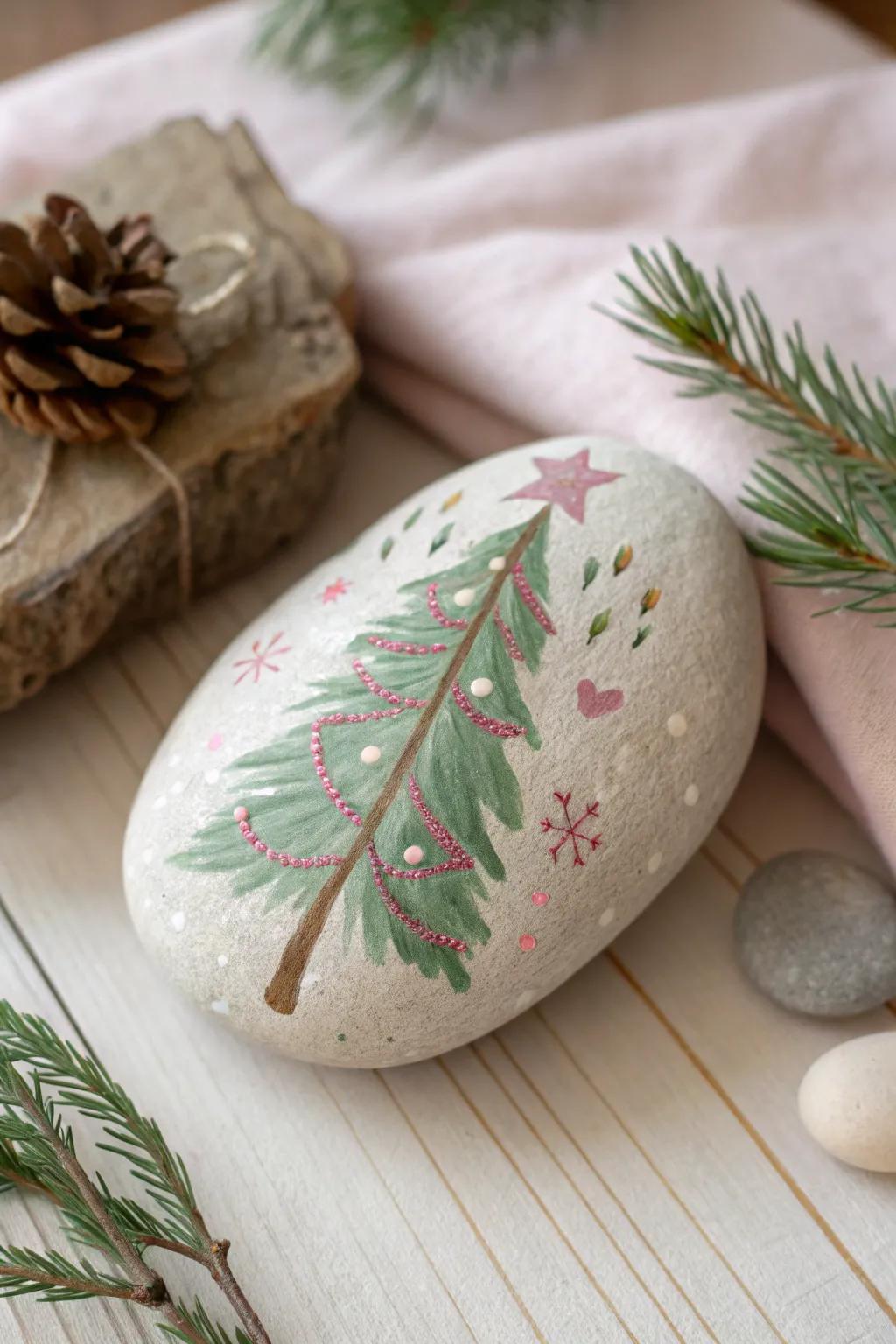 Celebrate the season with minimalist holiday rock art that brings festive charm and natural beauty into your home.