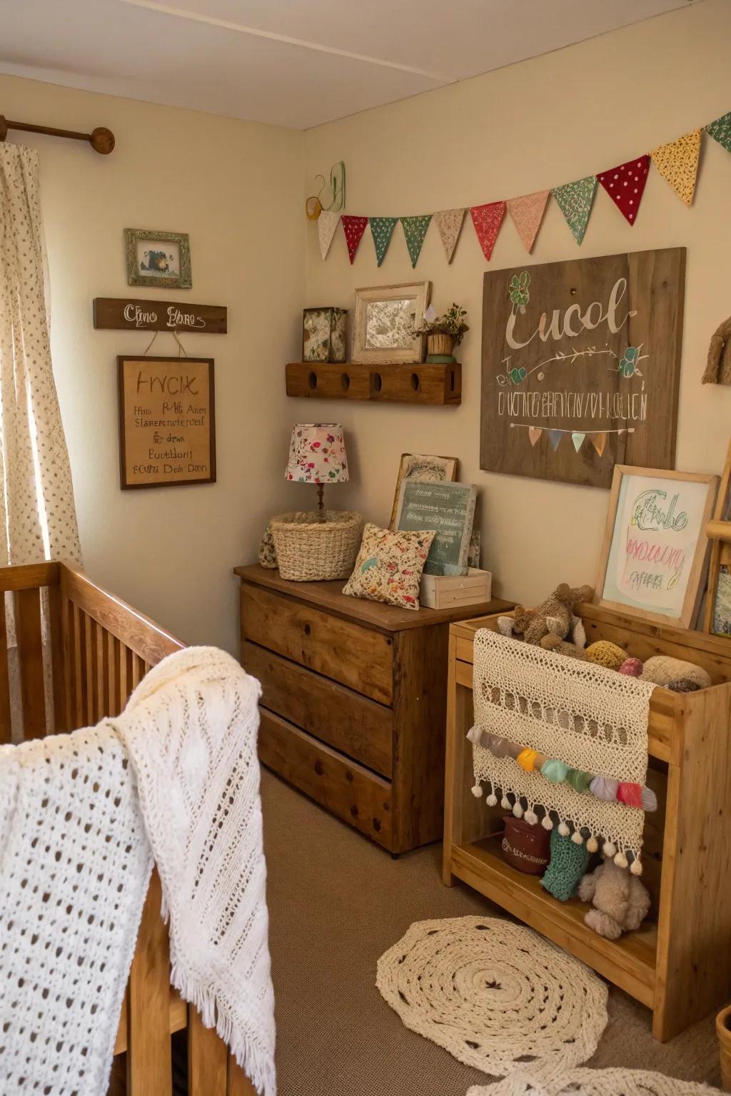 DIY decor introduces a personal and creative flair.
