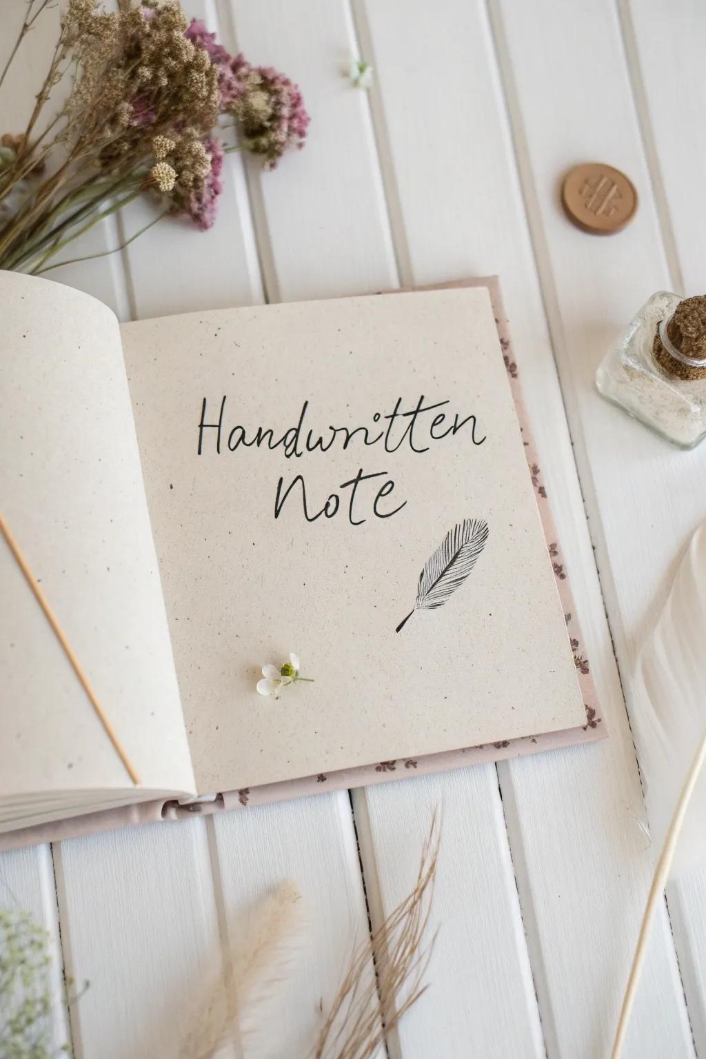Capture your story with the elegance of handwritten recollections.