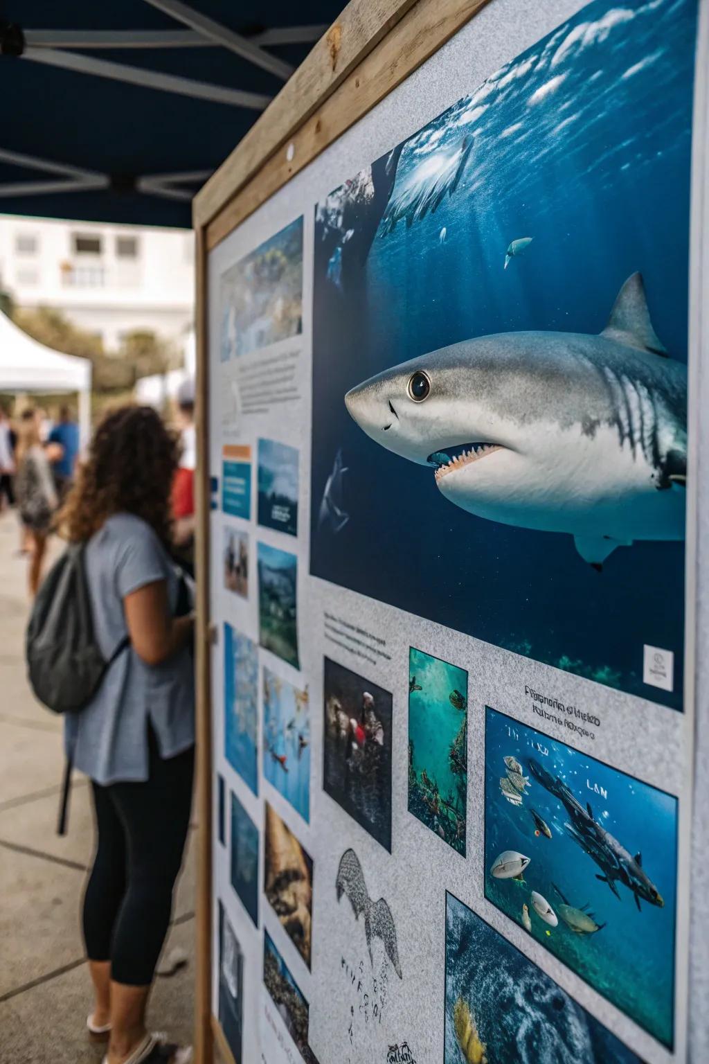 Observe the ocean through the eyes of a predator with this imaginative display.