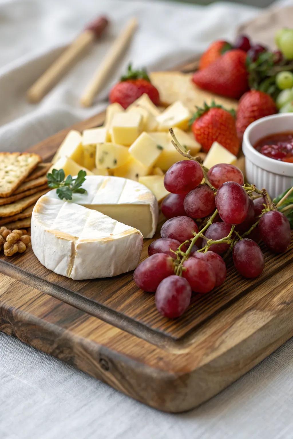 Fruit and cheese create an enchanting harmonization.