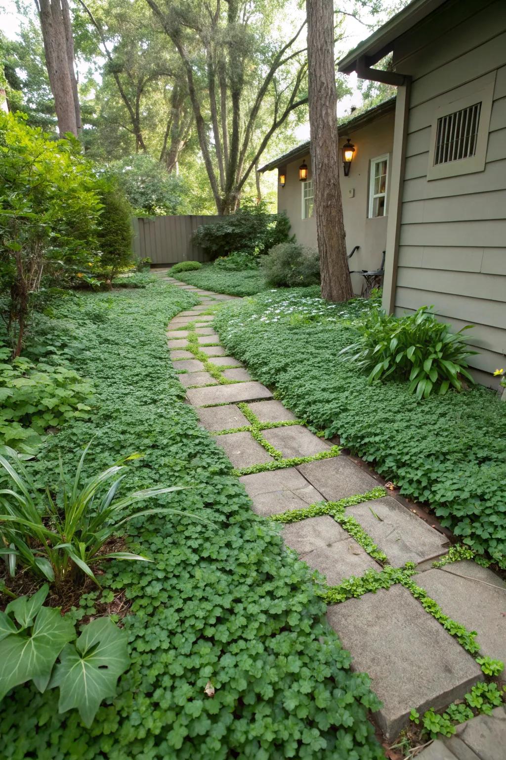 Surface vegetation plants provide a lush, low-maintenance substitute for grass.
