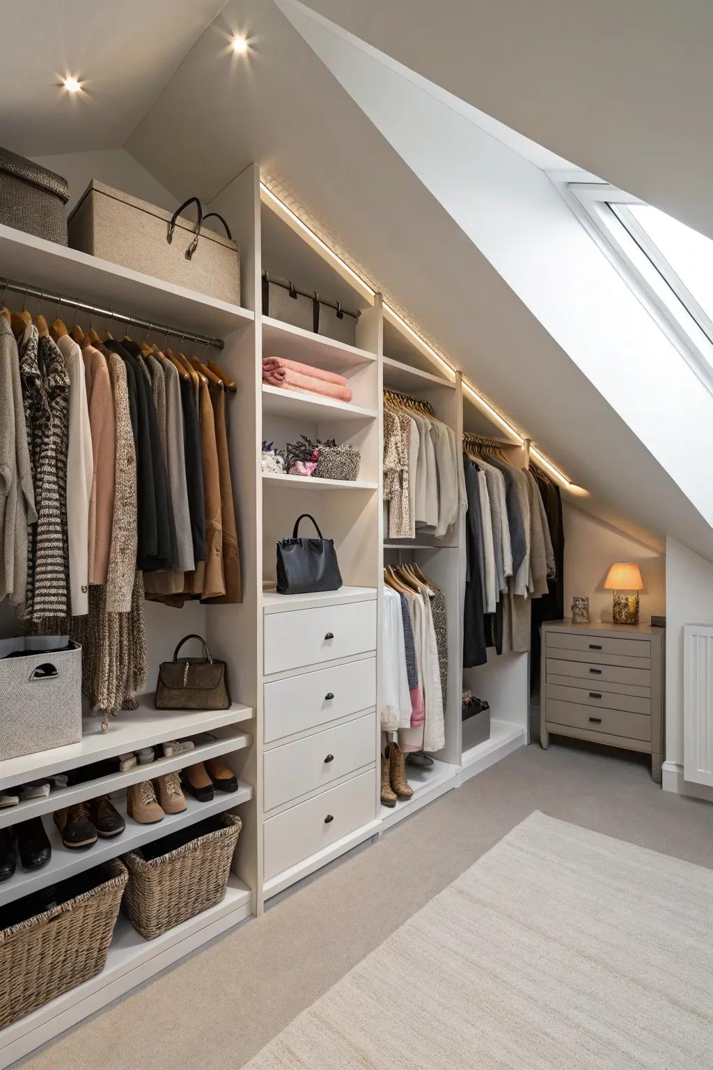 Organizing sideways can enhance accessibility and optimize space.