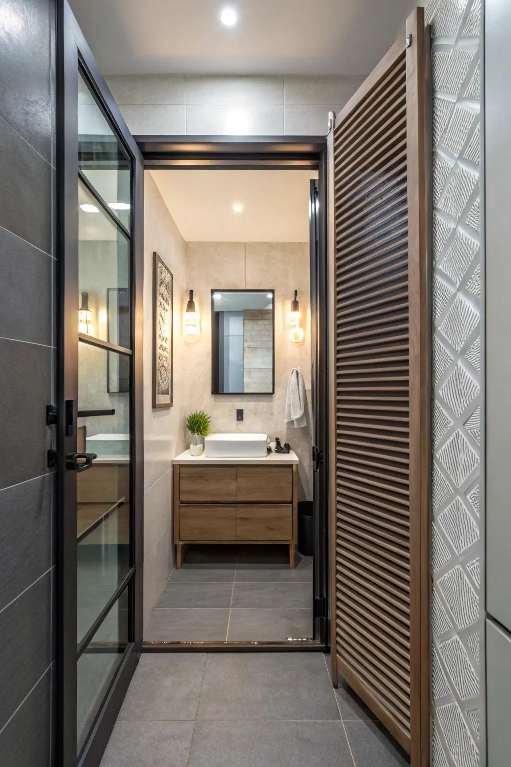 Accordion doors provide a versatile space-conserving solution.