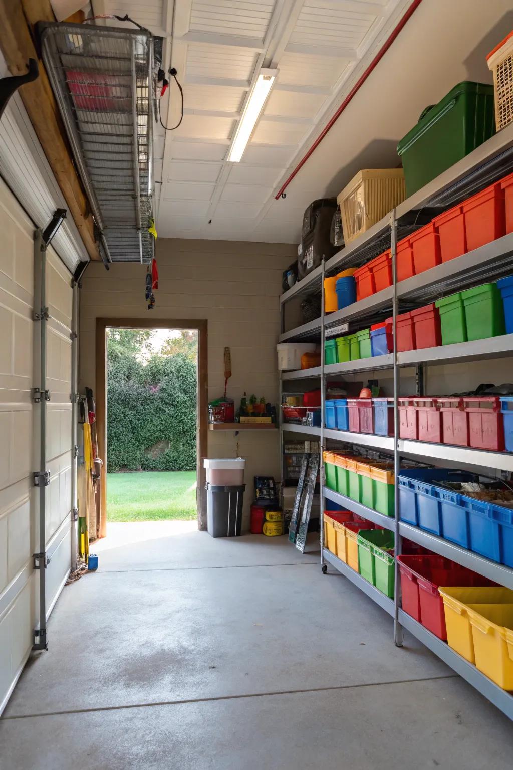 Top-side storage is a clever way to use vertical space in your garage.