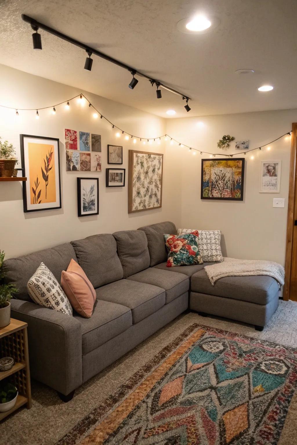 Artwork can greatly enhance the visual impression of smaller locations.