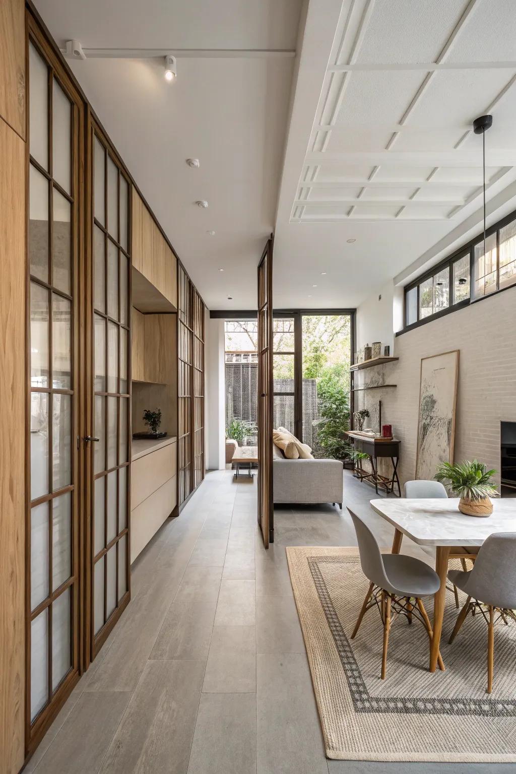 Partitions provide flexibility and seclusion in open areas.