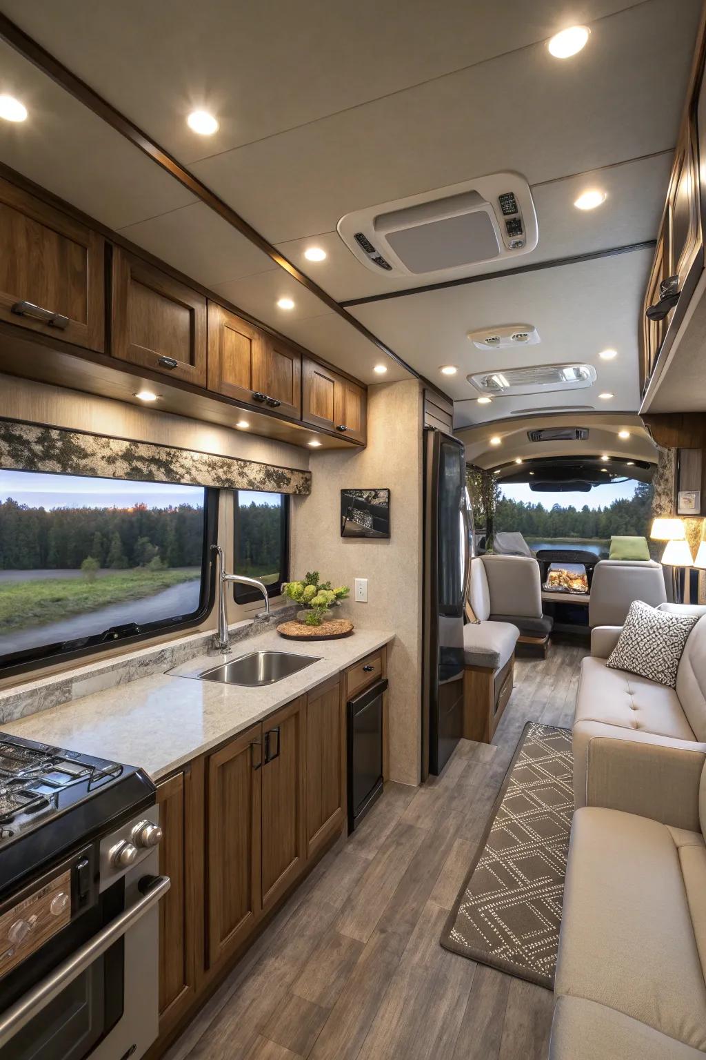 Upgrading fixtures and appliances will refresh your RV's aesthetic and improve its functionality.