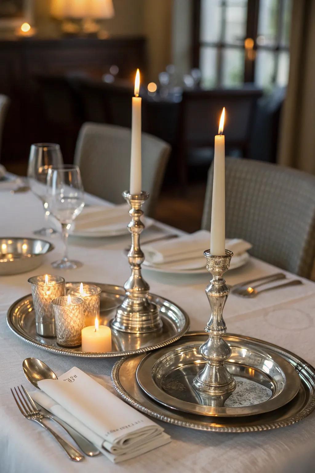 Silver accents bring timeless glamour to Southern homes.