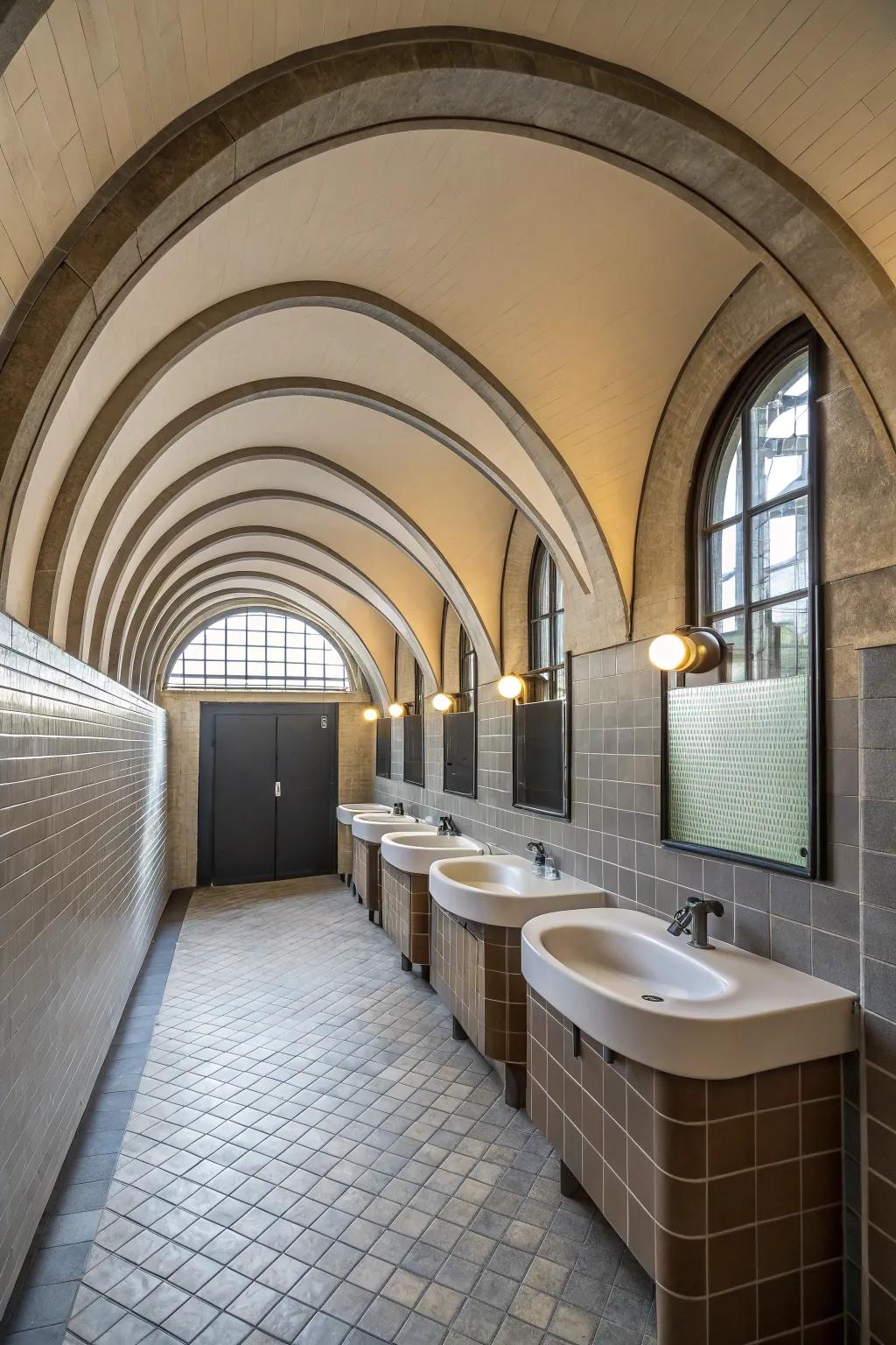 Curved elements add style and area efficiency.