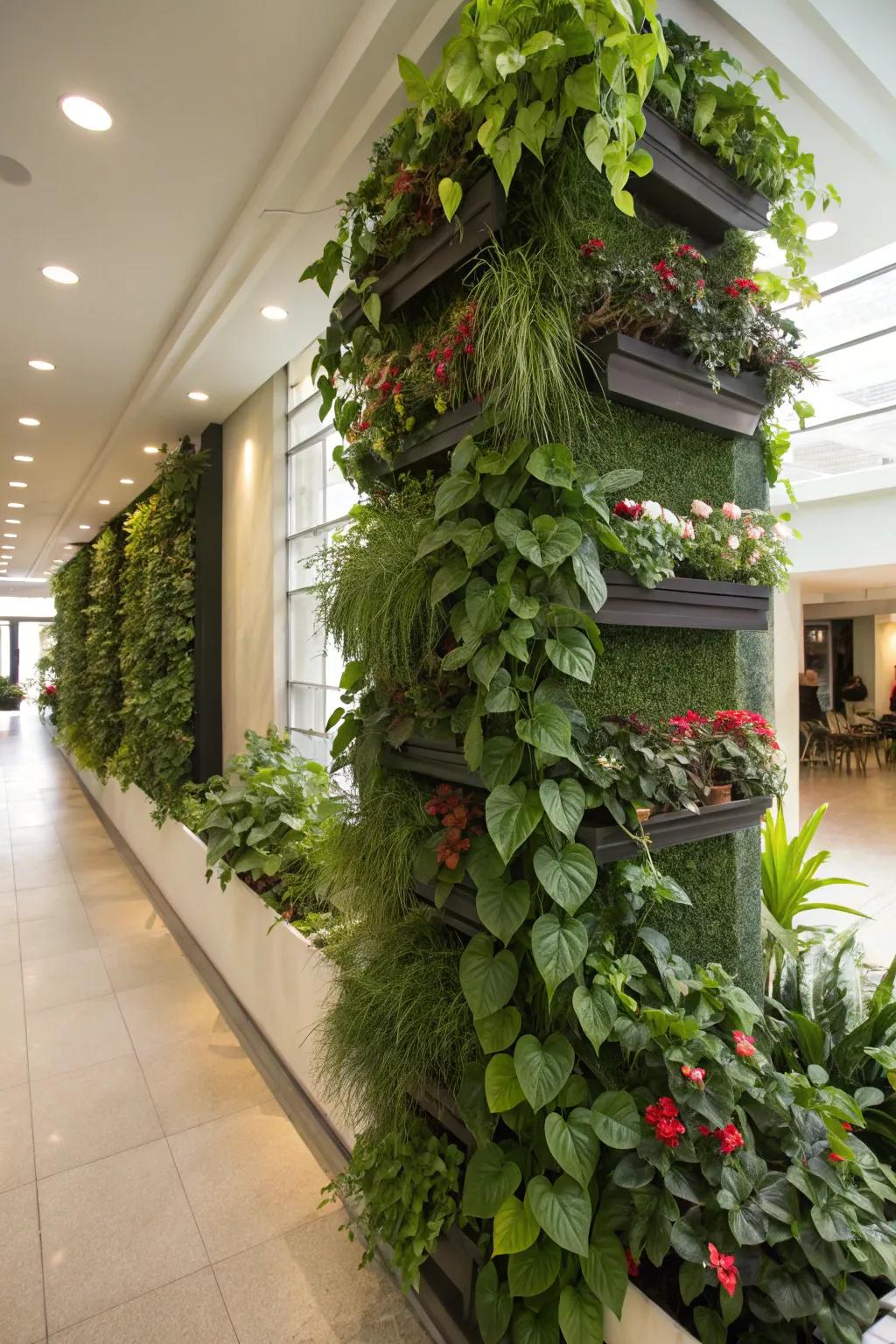 A skyward garden maximizes expanse and incorporates verdant foliage to snug areas.