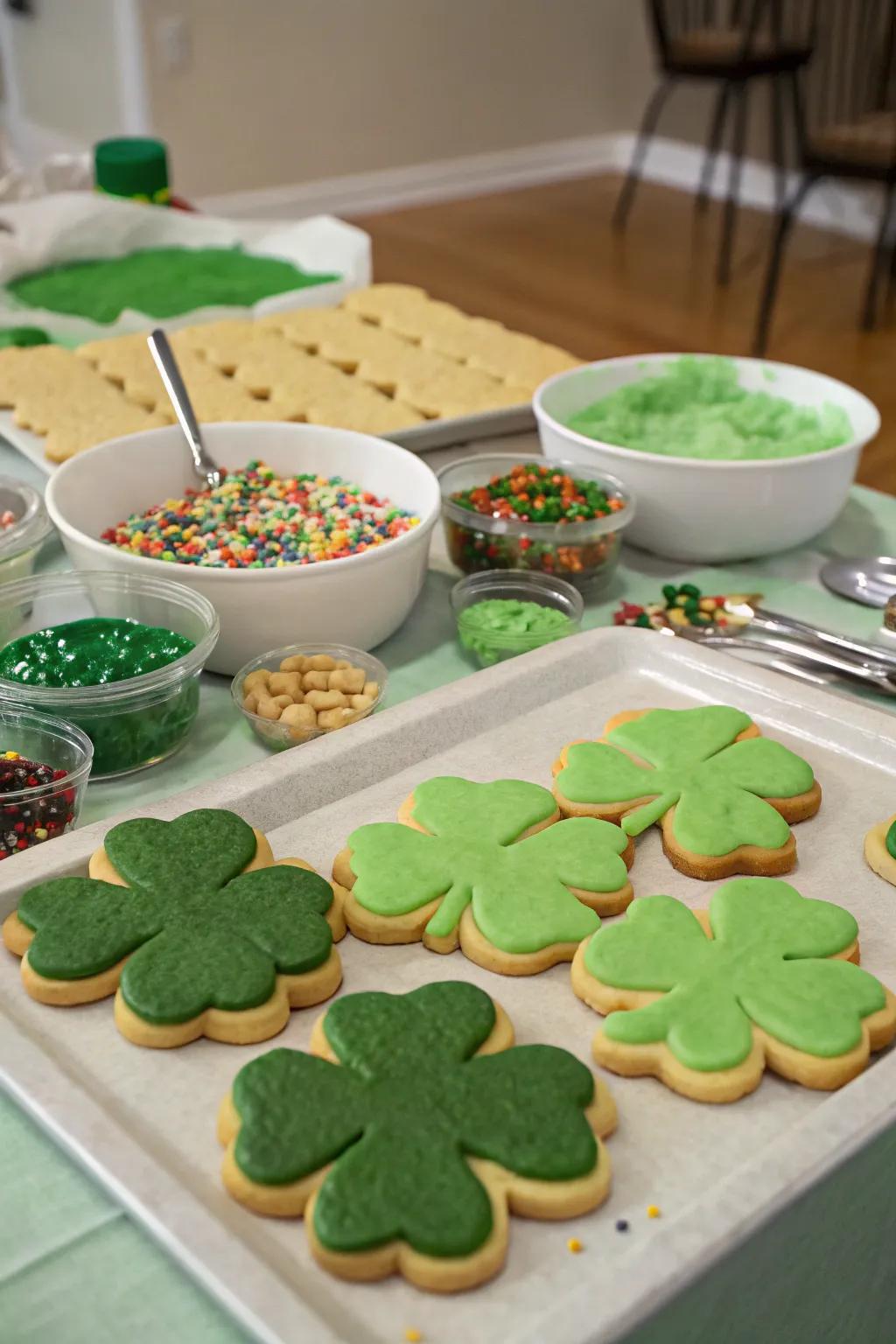 Become inventive with biscuit embellishing for a sweet St. Patrick's Day delicacy.