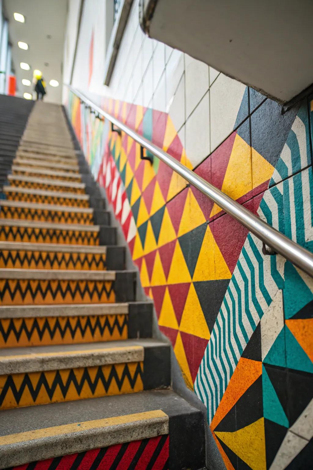 Geometric designs offer a contemporary flair.