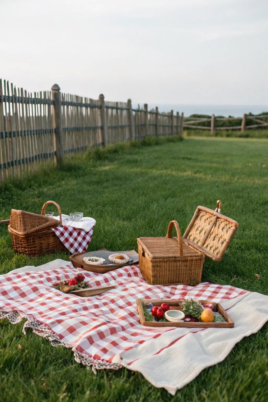 Go back in time with an attractive retro picnic.