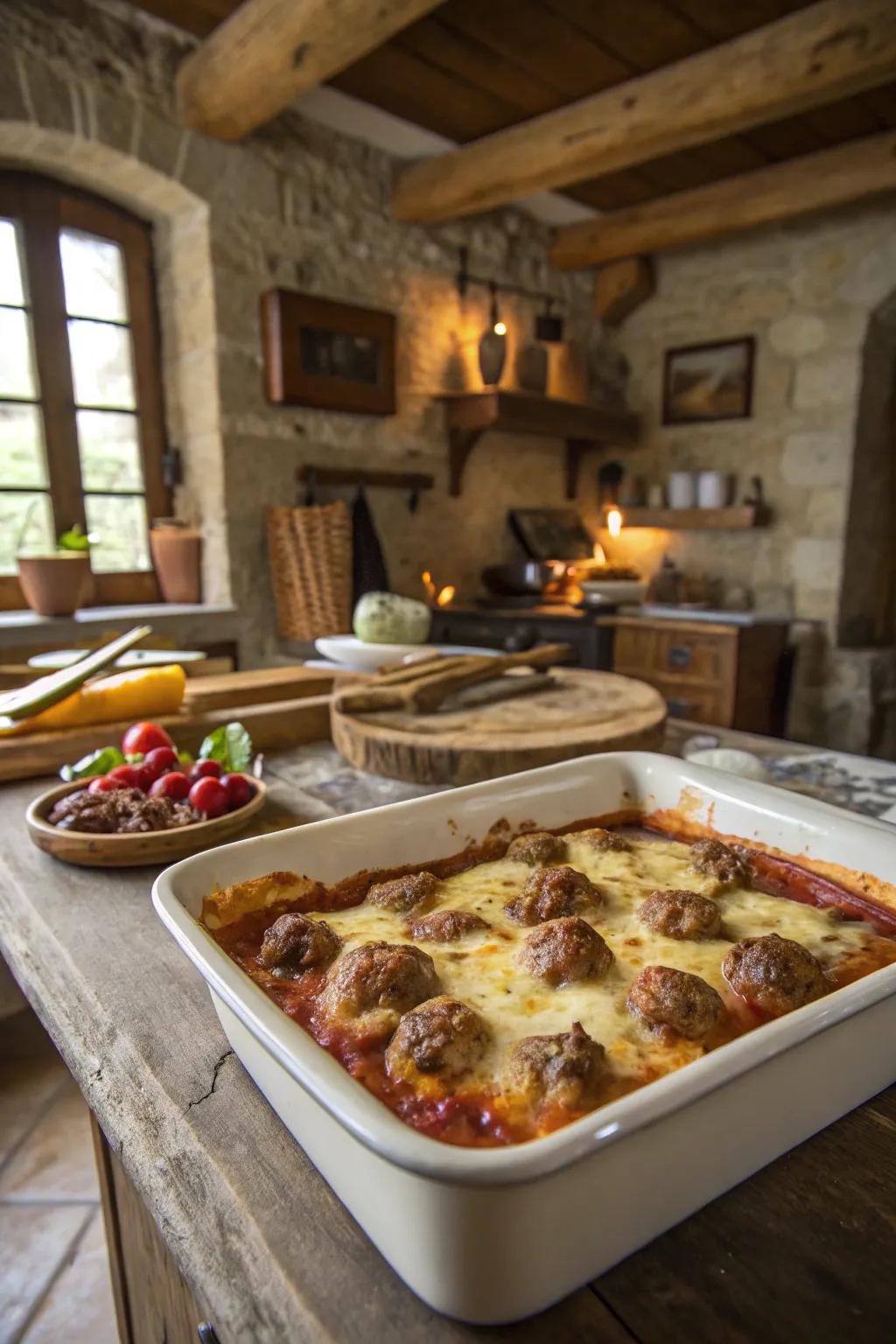 Italian pork and cornmeal bake, a taste of the Italian countryside.
