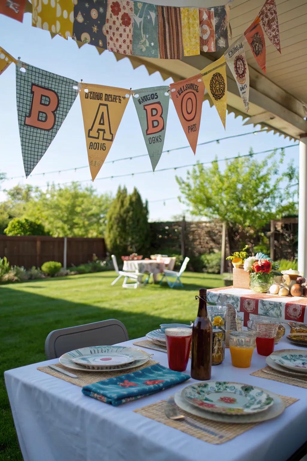 Celebratory decorations impart a festive nuance to any barbecue.