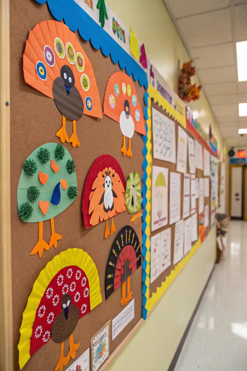 Turkey Time showing off unique designs by preschoolers.