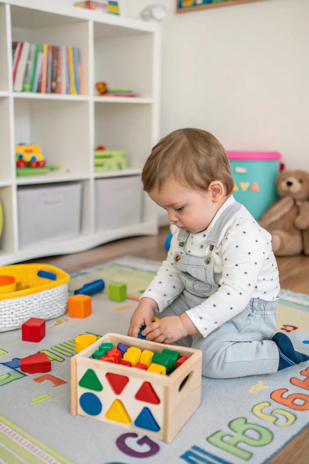 Learning and fun with an instructive shape sorter.