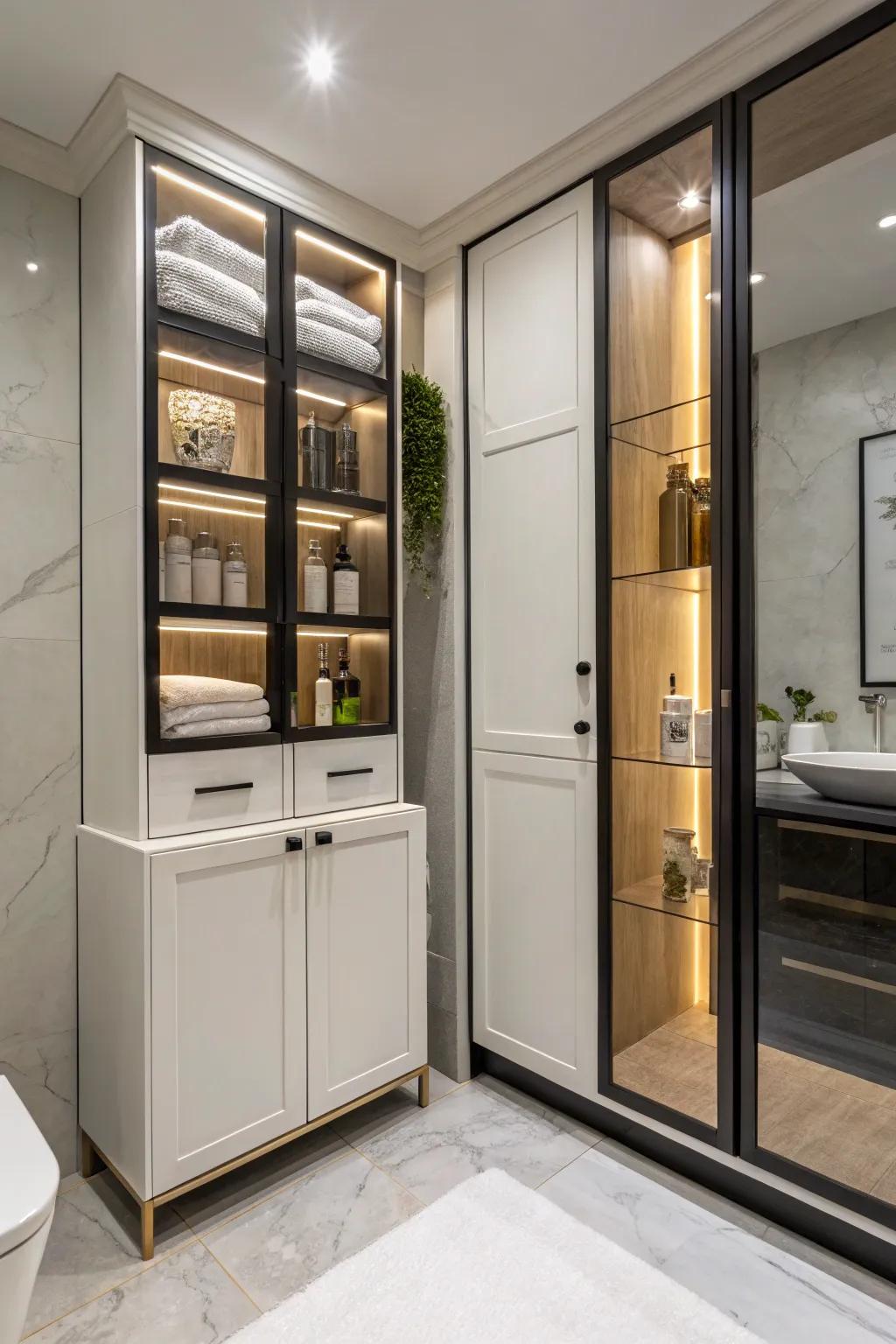 Closets furnish both candid and concealed stowage.