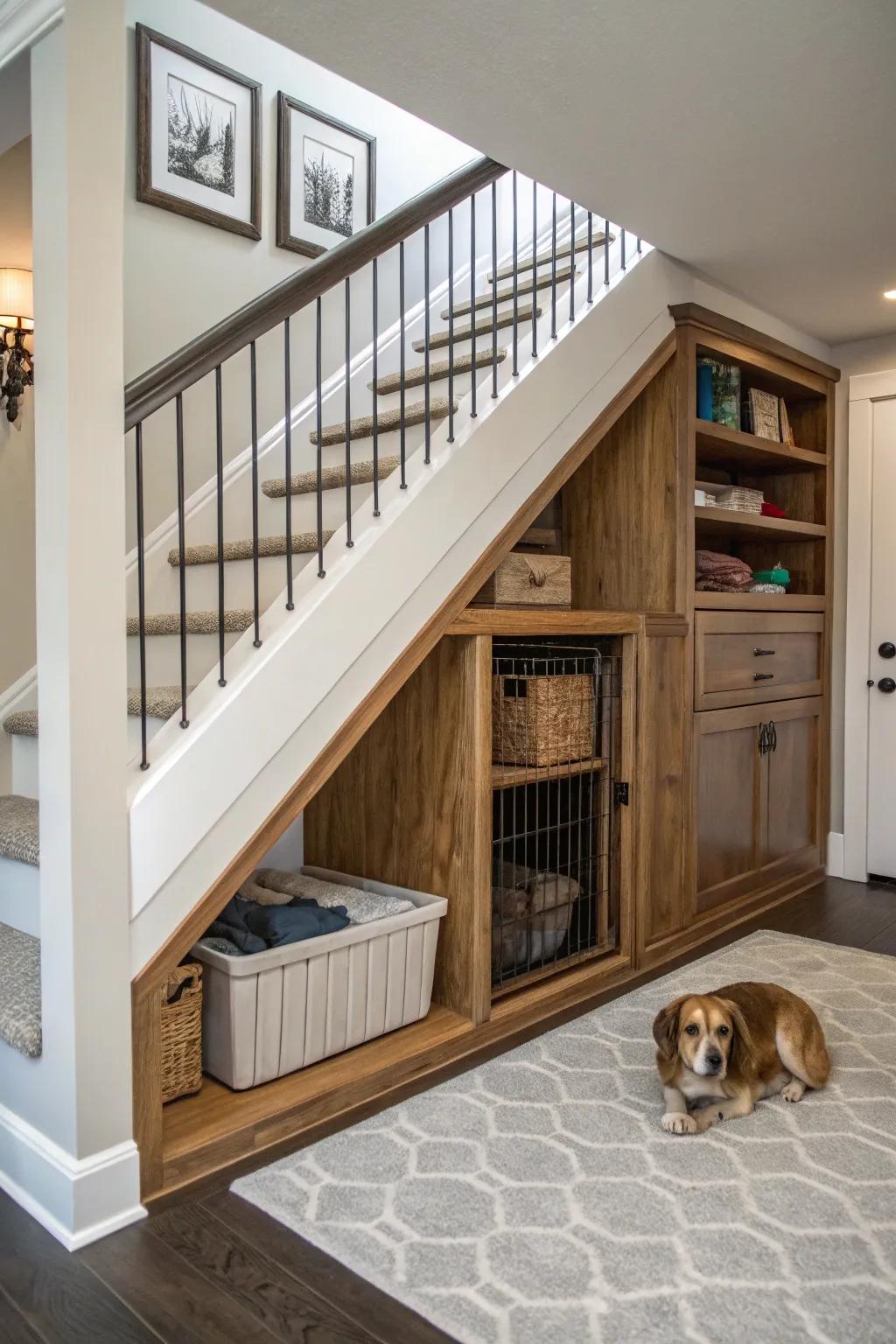 An integrated house effortlessly blends style and functionality.