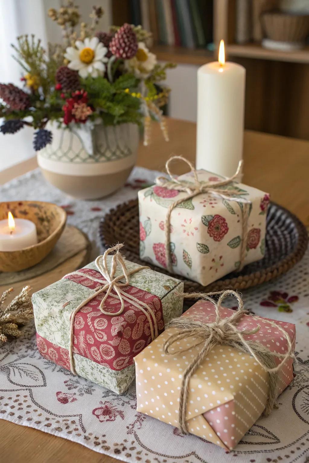Incorporate a customized accent through imaginative parcel adornment.