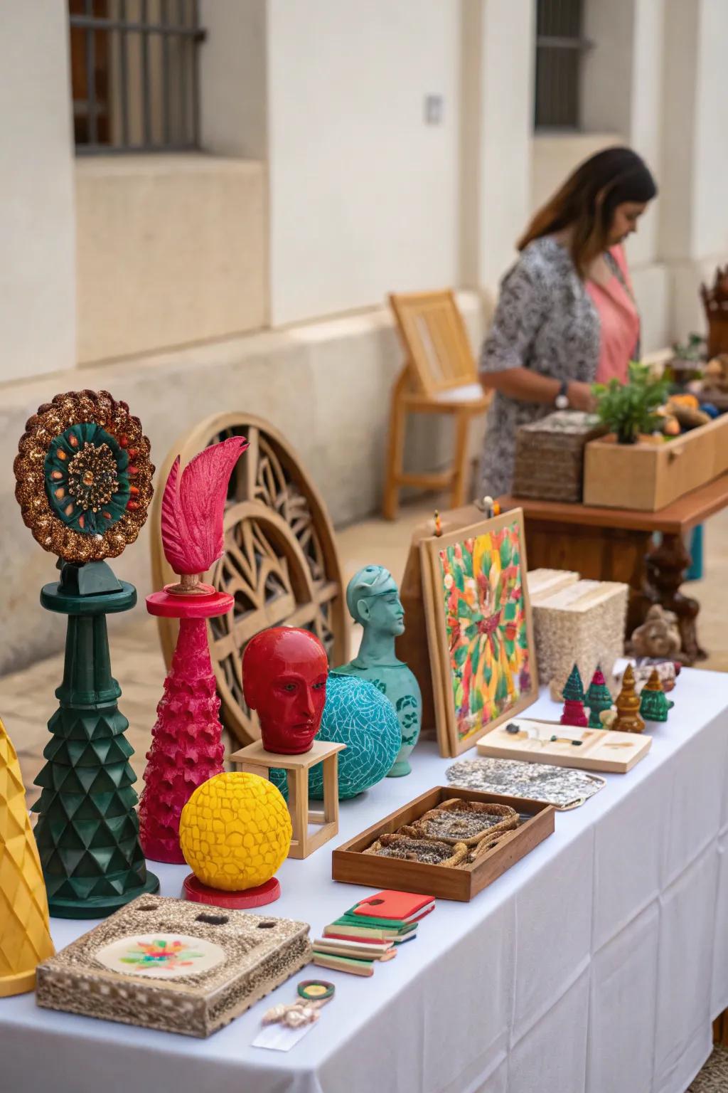 Artistic elements add uniqueness and attract interest to your display.