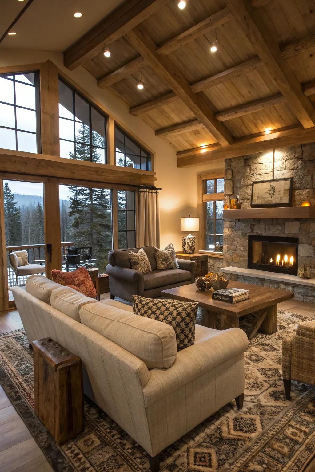 Large seating is comfy and stylish.