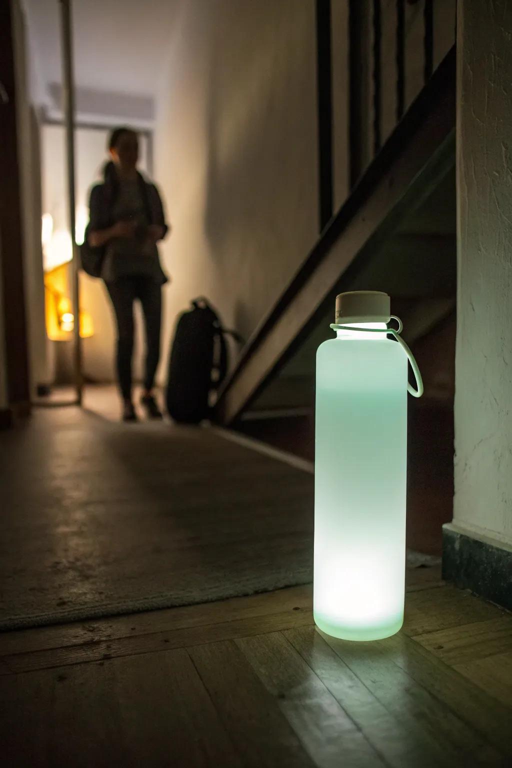 Illuminate your night with noctilucent hydration container aesthetics.