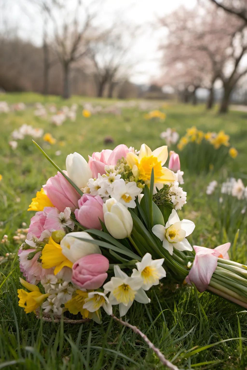 Occasion-specific blooms with tulips and daffodils