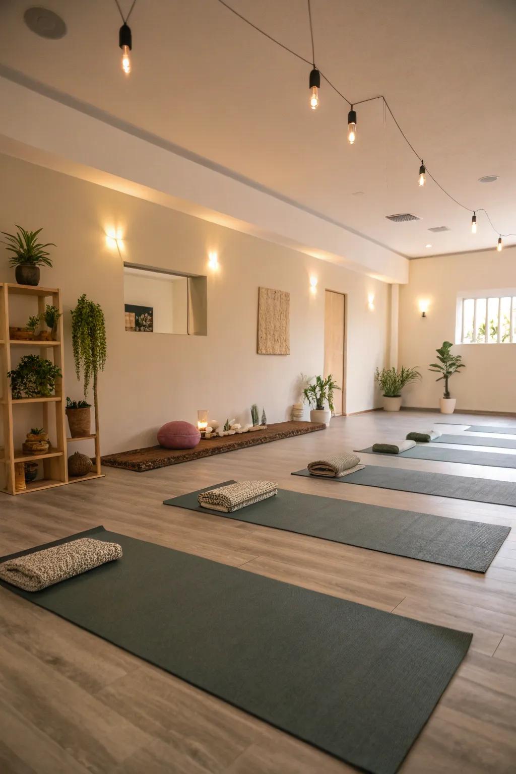Find health and peace in a home yoga space.