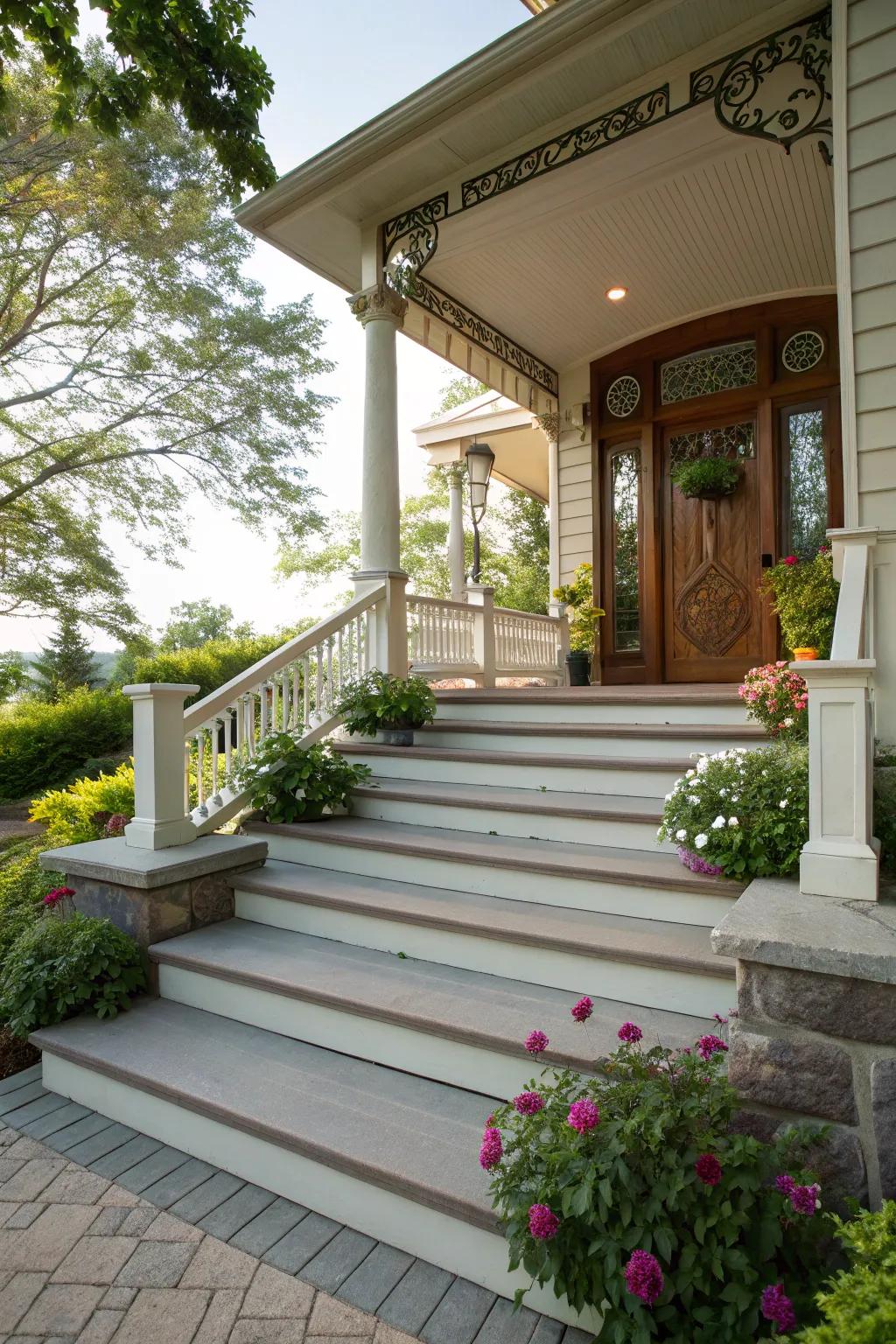Layered steps add richness and height.