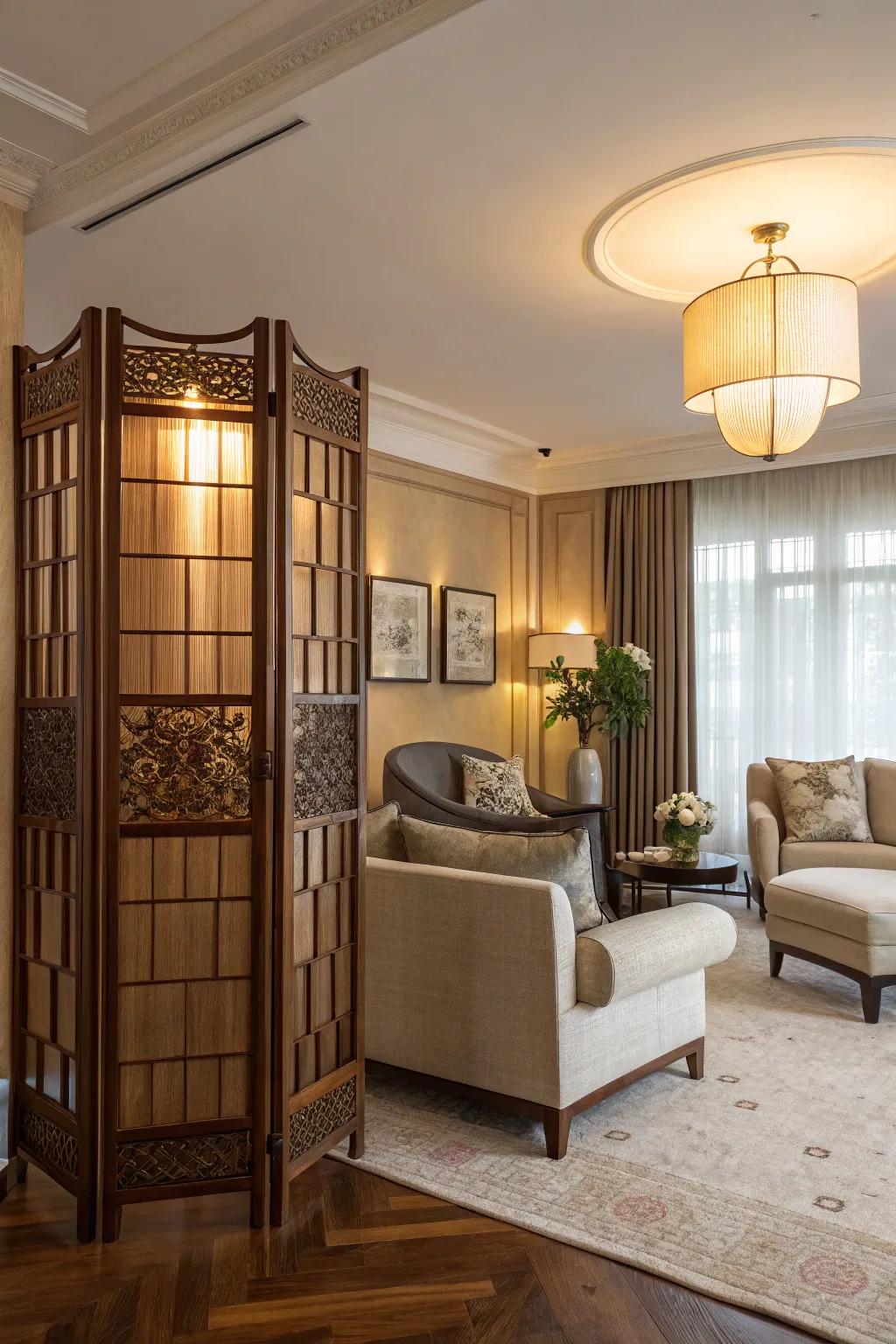 Curved designs bring a graceful and unique element to this lounge.