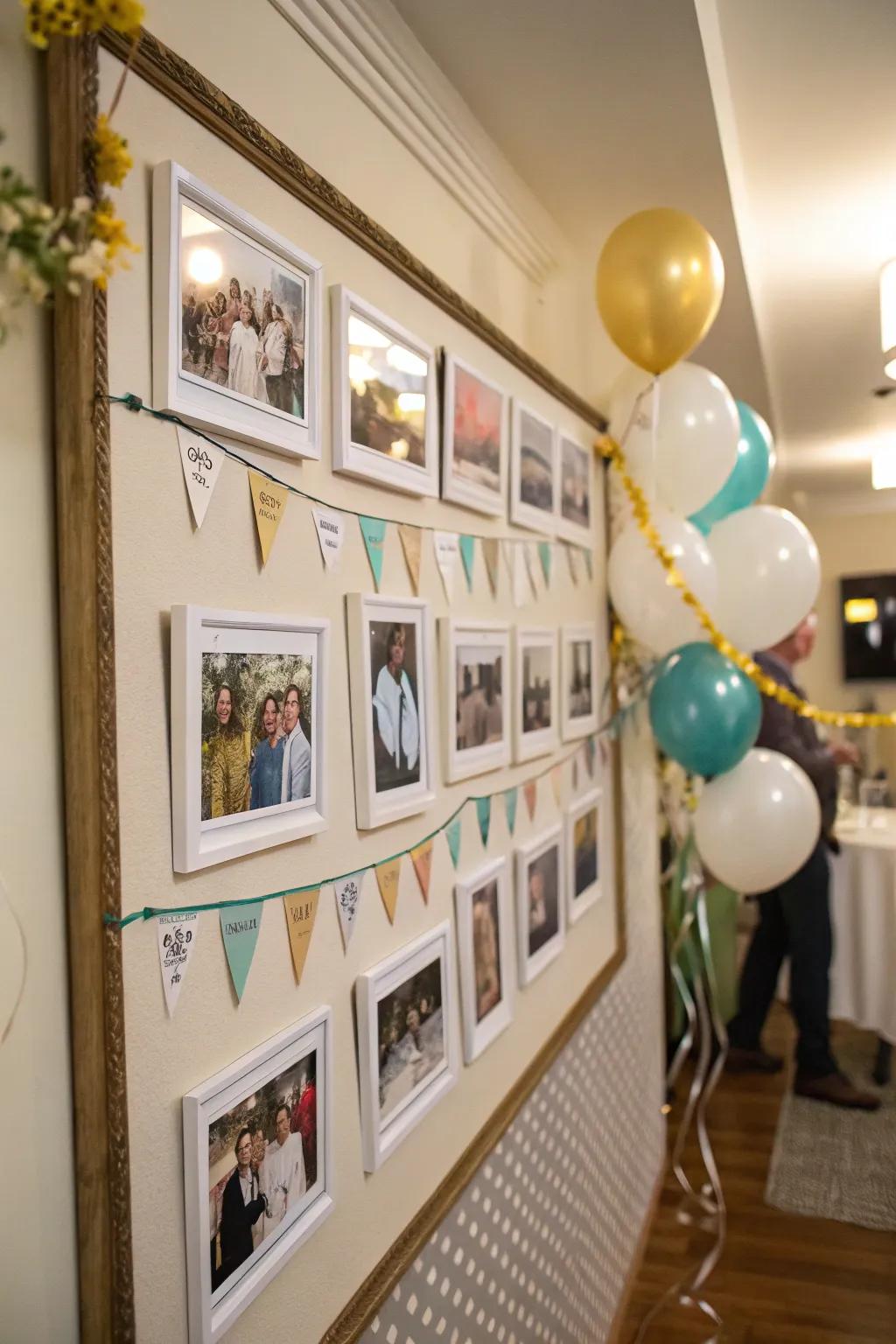 Embark on a journey down memory lane using a photo timeline.