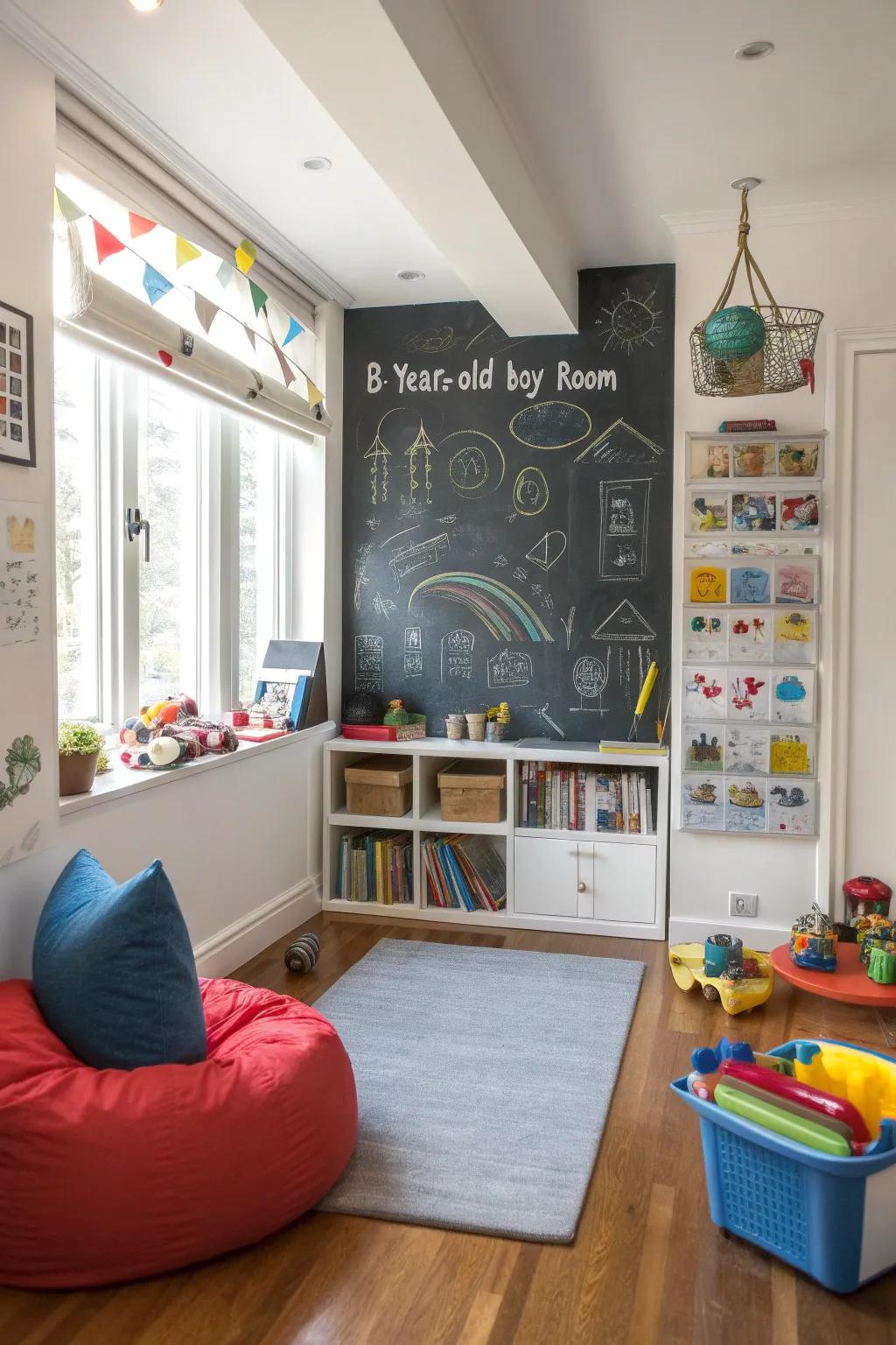 A chalkboard space for creativity and expression.
