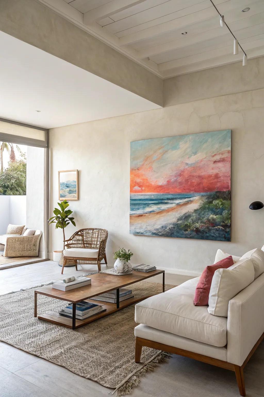 Sleek integration with minimalist decor creates a contemporary vibe.