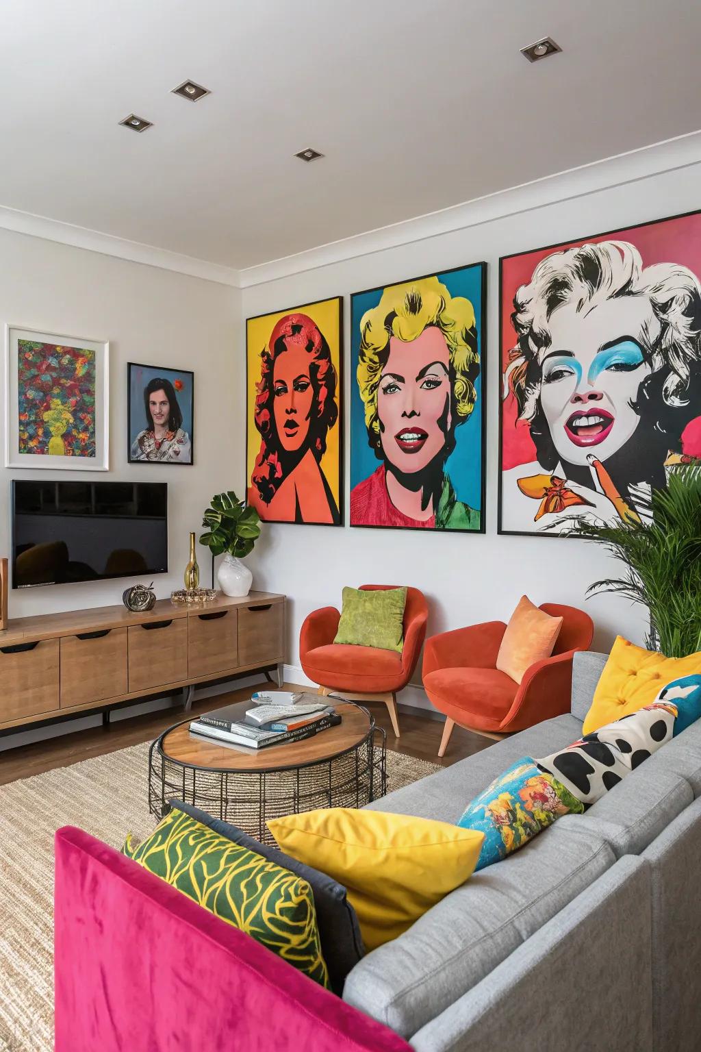Pop art portraits bring bold and daring energy to your walls.