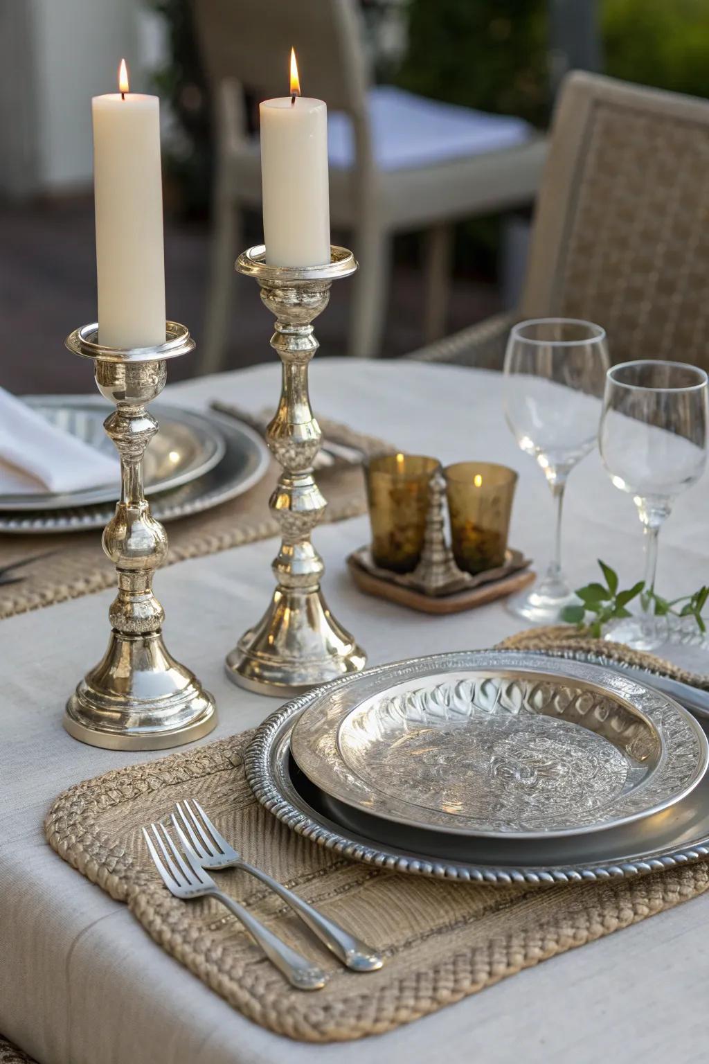 Metal accents for a sophisticated winter appearance