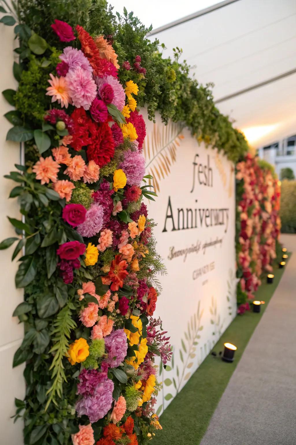 Capture beautiful moments with a DIY bloom wall.