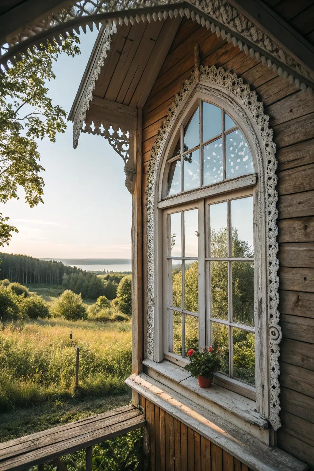 Cabin-style borders add a touch of whimsy and charm to your home.