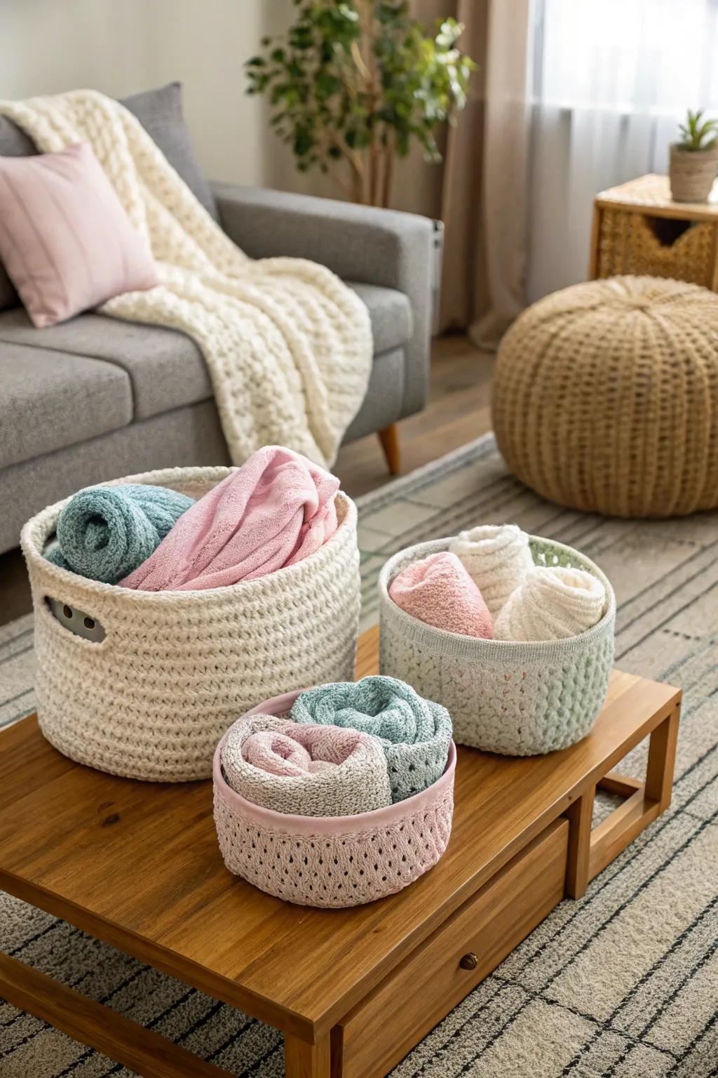 Hand-woven baskets that deliver both aesthetic appeal and practicality.