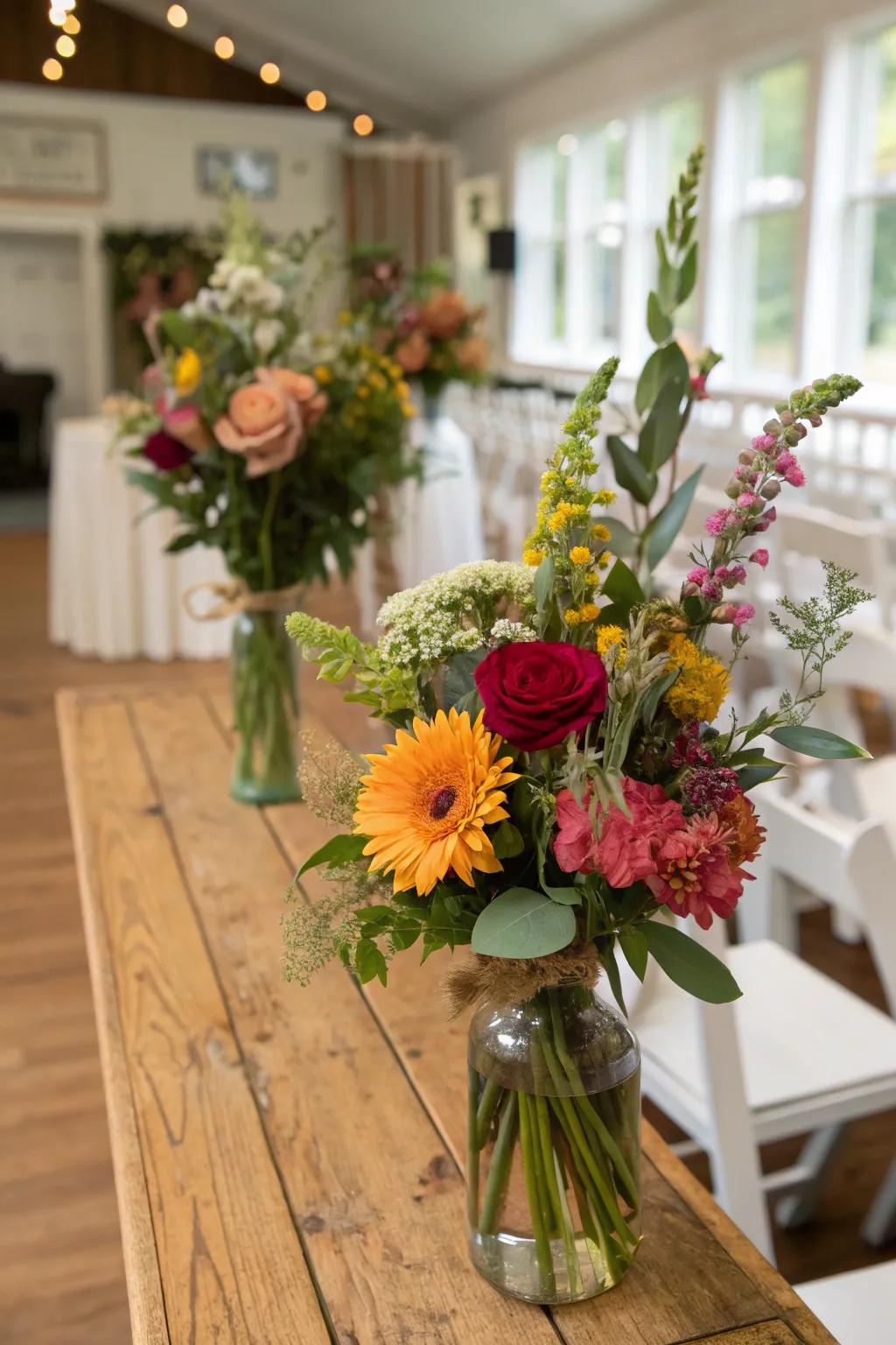Do-it-yourself bloom compositions introduce beauty and elegance affordably.