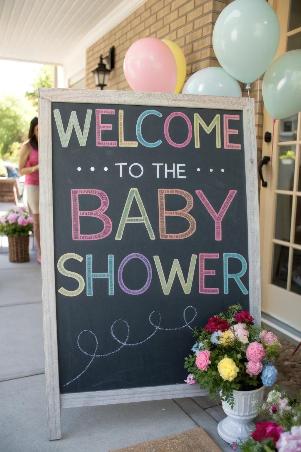 Chalkboard Welcome Display - A Personalized Greeting