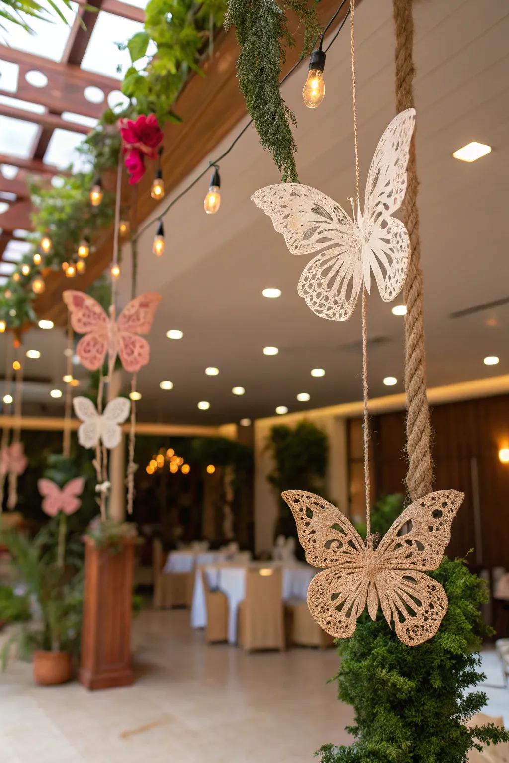 Eco insect decor adds a sustainable accent.