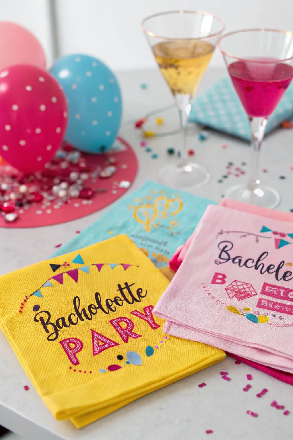 Themed napkins with a playful design.