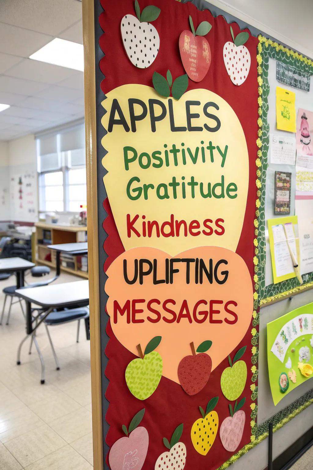 Elevate classroom morale using fruits bearing positive messages.