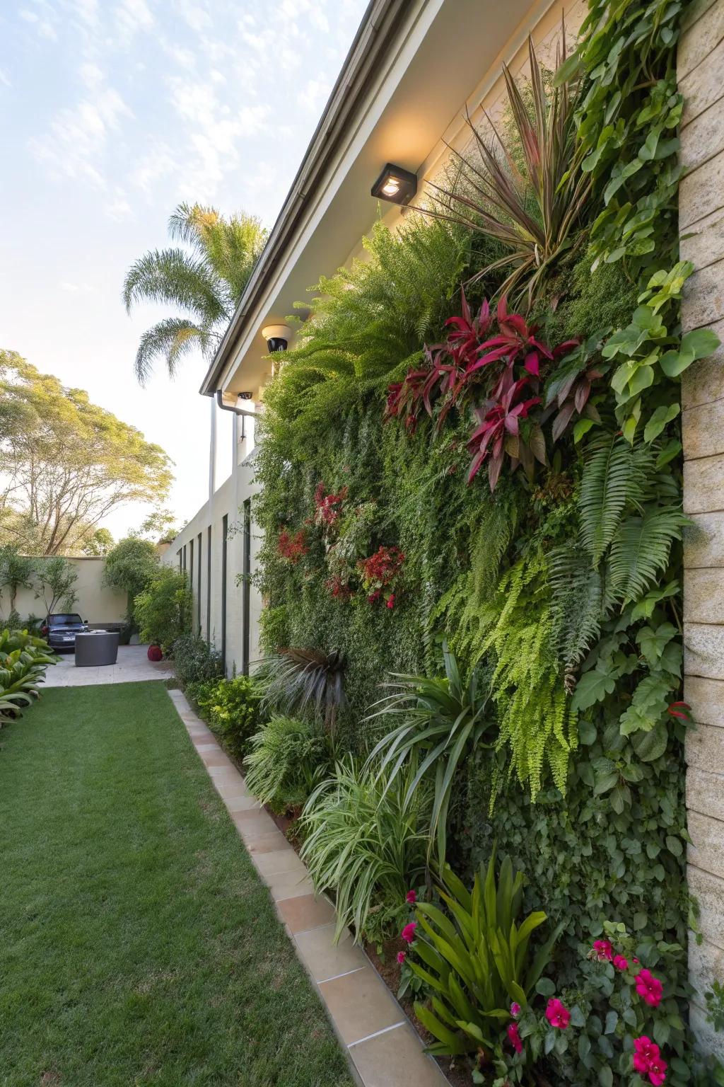 Vertical gardens introduce greenery to compact spaces inventively.