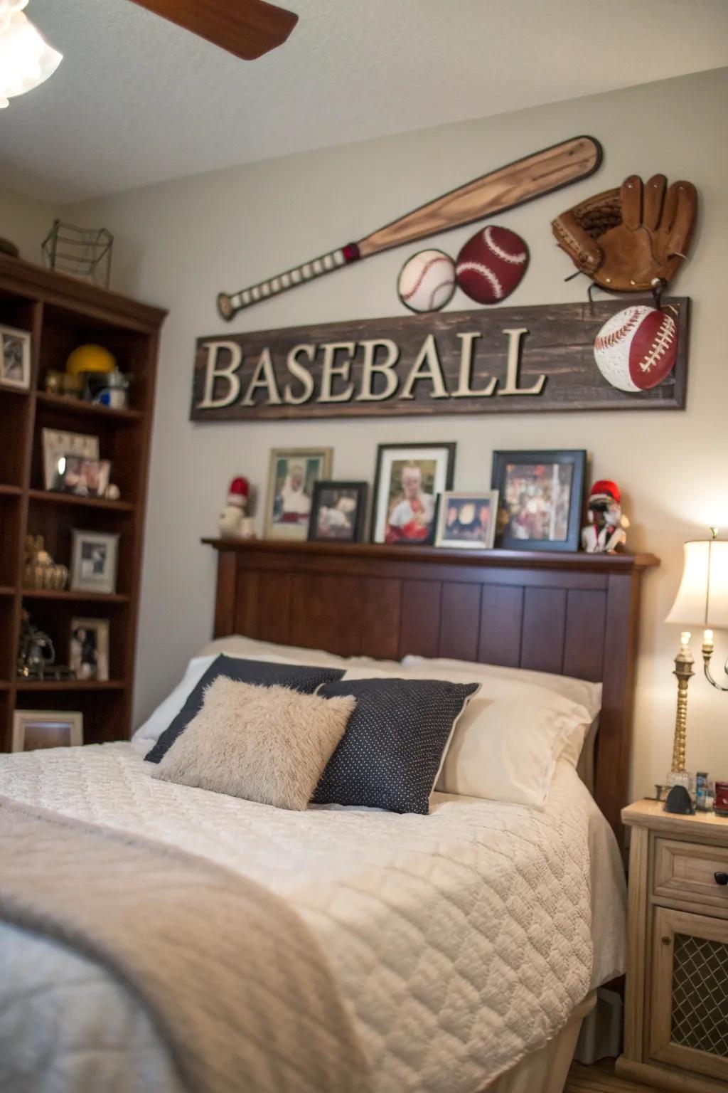 Make it uniquely yours with a custom baseball-themed sign.