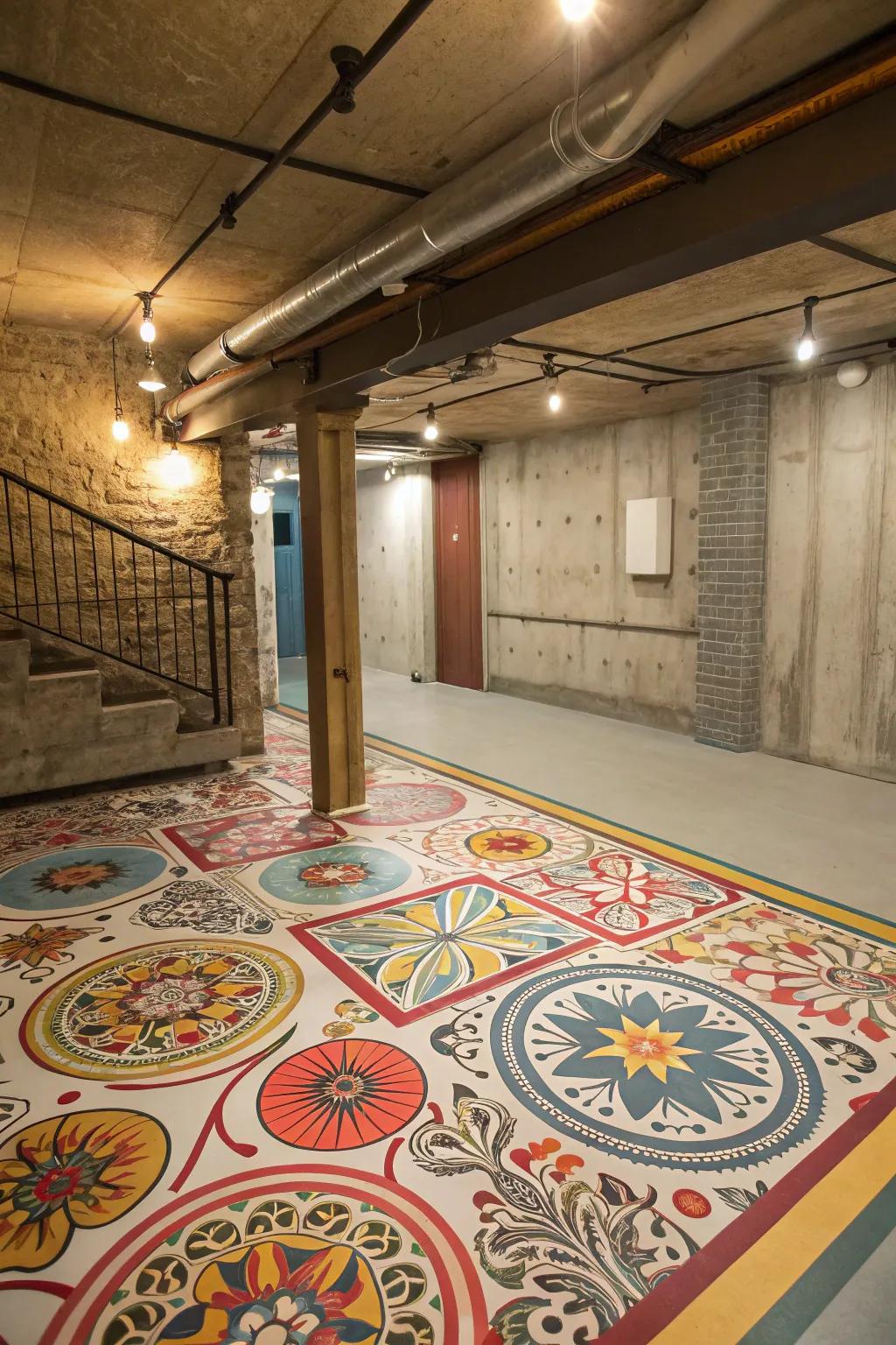 Marmoleum flooring over concrete offers a cozy feel and a variety of design options.